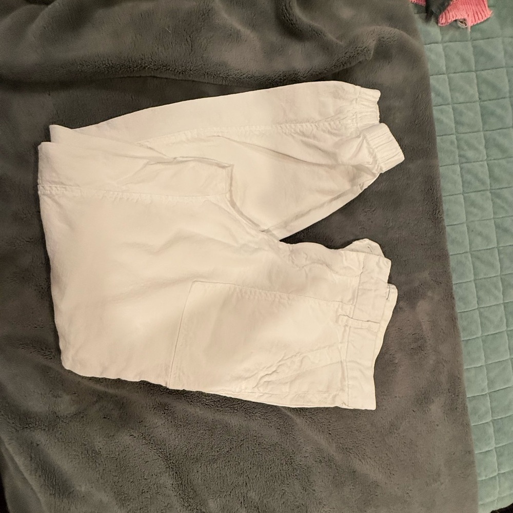 White Utility Joggers